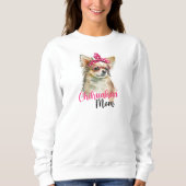 Pink Cute Chihuahua Dog mama Trui (Voorkant)