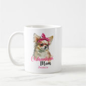 Pink Cute Chihuahua Persoonlijke hond Mam Koffiemok (Links)