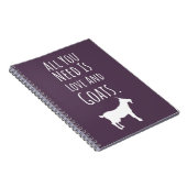 Pink Cute Goat Gifts For Women Teen Girls Female Notitieboek (Rechterzijde)