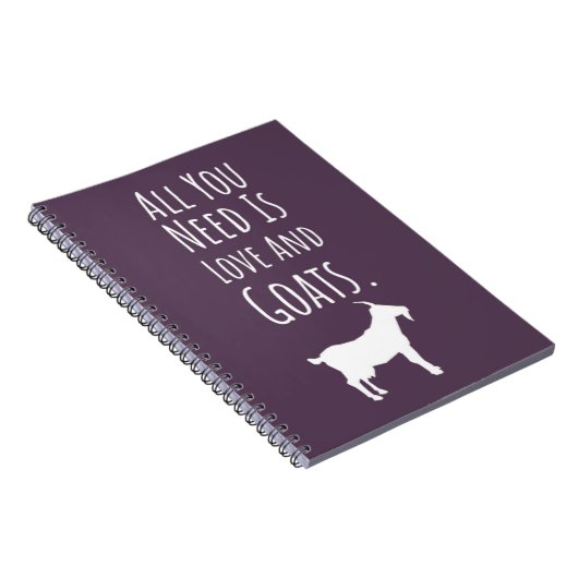 Pink Cute Goat Gifts For Women Teen Girls Female Notitieboek (Rechterzijde)