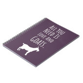 Pink Cute Goat Gifts For Women Teen Girls Female Notitieboek (Linkerzijde)
