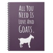 Pink Cute Goat Gifts For Women Teen Girls Female Notitieboek (Voorkant)