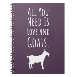 Pink Cute Goat Gifts For Women Teen Girls Female Notitieboek