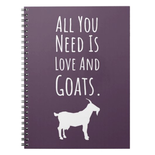 Pink Cute Goat Gifts For Women Teen Girls Female Notitieboek (Voorkant)