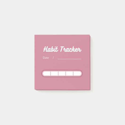 Pink Cute Habit Tracker Post-it® Notes (Voorkant)