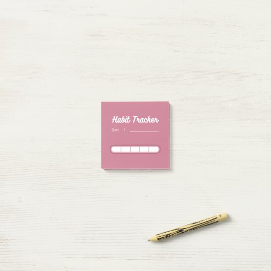 Pink Cute Habit Tracker Post-it® Notes (Op bureau)