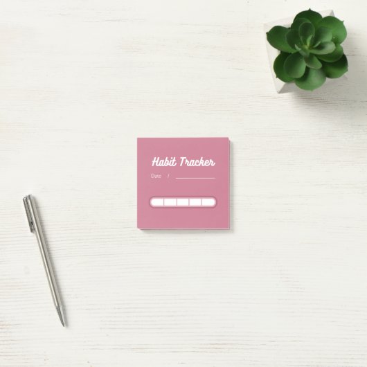 Pink Cute Habit Tracker Post-it® Notes (Kantoor)