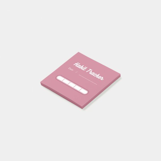 Pink Cute Habit Tracker Post-it® Notes (Schuin)