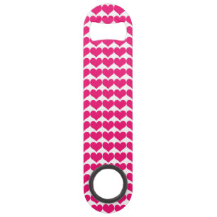 Pink Cute Hearts Pattern Bottle Open Speed Flessenopener