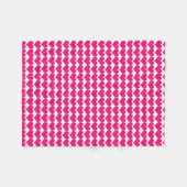 Pink Cute Hearts Pattern Fleece Blanket (Voorkant (Horizontaal))