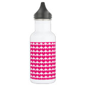 Pink Cute Hearts Pattern Fles (Links)