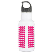 Pink Cute Hearts Pattern Fles (Achterkant)