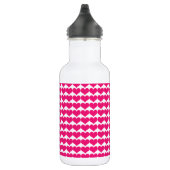 Pink Cute Hearts Pattern Fles (Rechts)