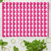 Pink Cute Hearts Pattern Kitchen Towel Theedoek (Gevouwen)