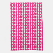 Pink Cute Hearts Pattern Kitchen Towel Theedoek (Verticaal)
