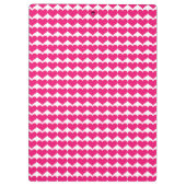 Pink Cute Hearts Pattern Klembord (Achterkant)