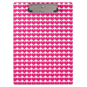 Pink Cute Hearts Pattern Klembord (Voorkant)