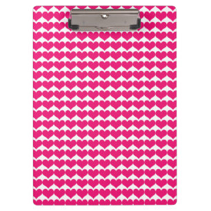 Pink Cute Hearts Pattern Klembord