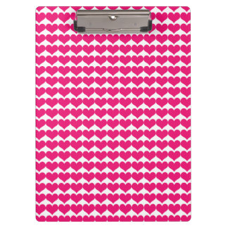 Pink Cute Hearts Pattern Klembord