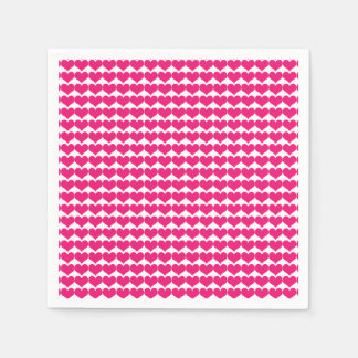 Pink Cute Hearts Pattern Servet