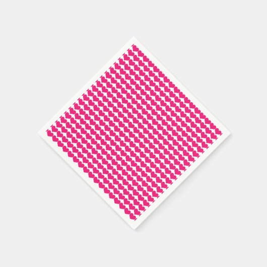 Pink Cute Hearts Pattern Servet (Hoek)