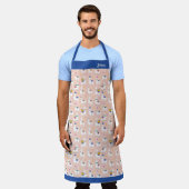 Pink Cute Llama Pattern Schort (Gedragen)