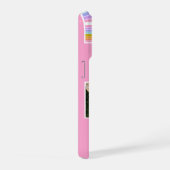 Pink Cute Modern 3 Photo Layout Custom iPhone Hoesje (Rechterkant)