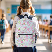 Pink Cute Paisley Blue Pattern Chic Bedrukte Rugzak