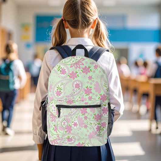 Pink Cute Paisley Pattern Chic Bedrukte Rugzak