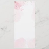 Pink & Cute Stork Baby Girl Shower Menu Card (Achterkant)