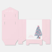 Pink Cute Winter Bow Christmas Tree Baby Shower  Bedankdoosjes (Ongevouwen)