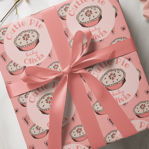 Pink Cutie Pie Baby Girl Cadeaupapier