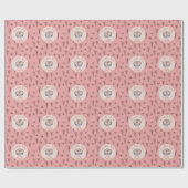 Pink Cutie Pie Baby Girl Cadeaupapier (Vlak)