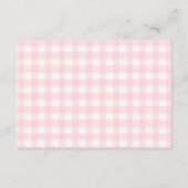 Pink Cutie Pie Baby shower Boeken voor Baby Informatiekaartje (Achterkant)