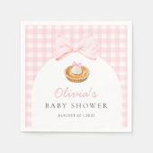 Pink Cutie Pie Baby shower Servet (Voorkant)