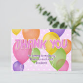 Pink Cutout Cookies Ballonnen Verjaardag Bedankt (Staand voorkant)