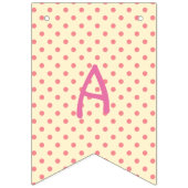 Pink Dachshund Bunting Birthday Banner (Derde vlag)