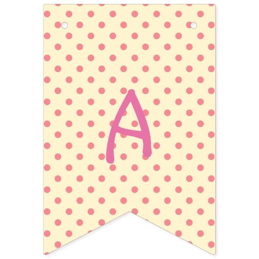 Pink Dachshund Bunting Birthday Banner (Derde vlag)