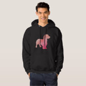 Pink Dachshund Doxie Hoodie (Voorkant volledig)