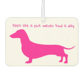 Pink Dachshund Silhouette Luchtverfrisser (Voorkant)