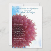 Pink Dahlia Baby shower Uitnodiging (Achterkant)