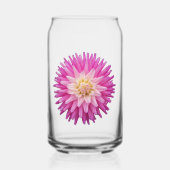 Pink Dahlia Bloom Floral Blikvorm Glas (Voorkant)