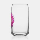 Pink Dahlia Bloom Floral Blikvorm Glas (Links)