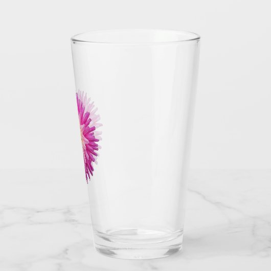 Pink Dahlia Bloom Floral Glas (Links)