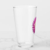 Pink Dahlia Bloom Floral Glas (Rechts)
