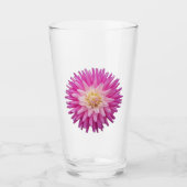 Pink Dahlia Bloom Floral Glas (Voorkant)