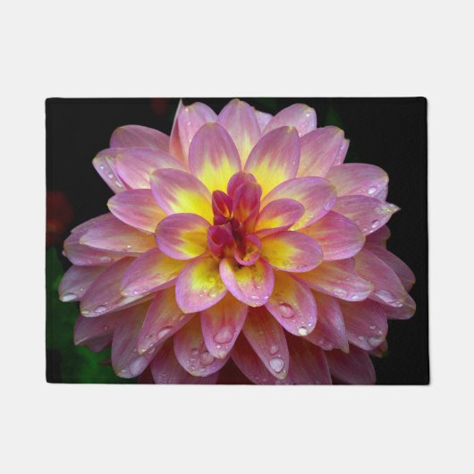 Pink dahlia deurmat (Voorkant)