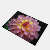 Pink dahlia deurmat (Schuin)