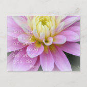 Pink Dahlia Flower Briefkaart (Voorkant)