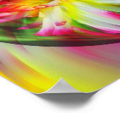 Pink Dahlia Flower Energies Abstracte Art Poster (Hoek)